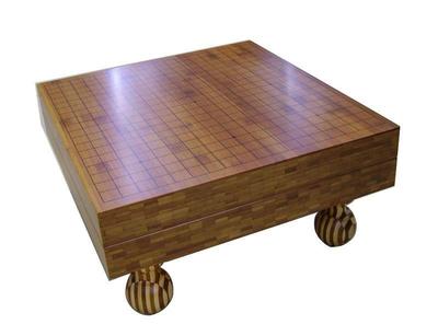 10cm全竹棋墩 深淺兩種顏色圍棋盤 圍棋棋墩 帶腳圍棋