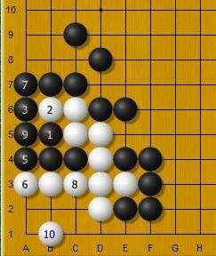 圍棋死活趣題 簡單連回兩子顯然無法殺棋
